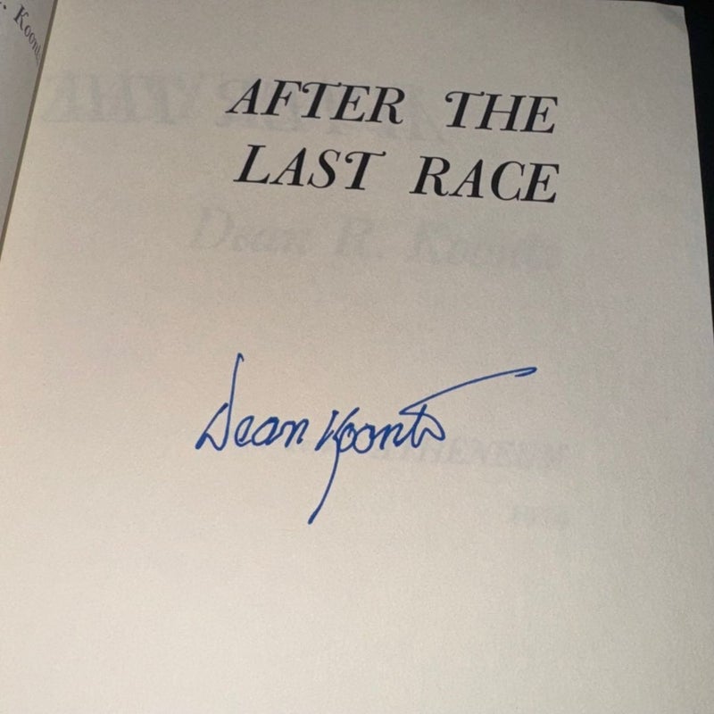 AFTER THE LAST RACE SIGNED 