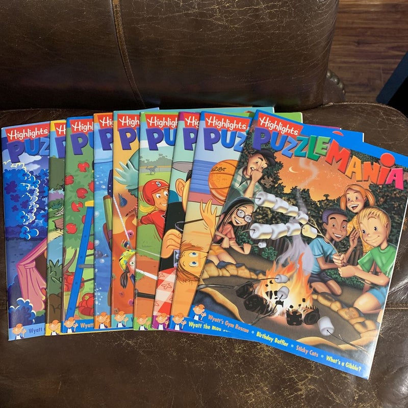 Lot of 9 Puzzlemania Magazines