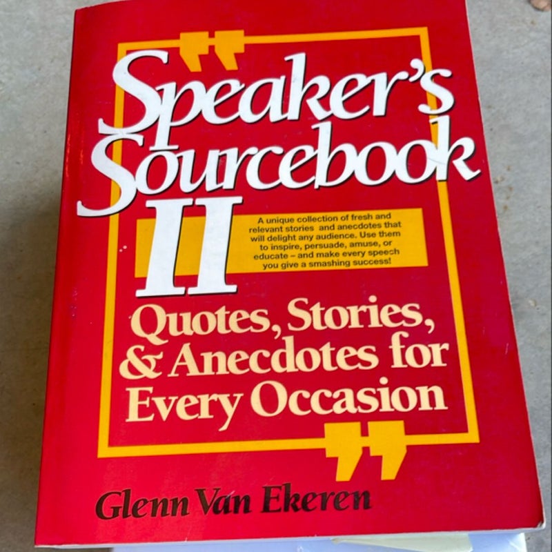 Speaker's Sourcebook