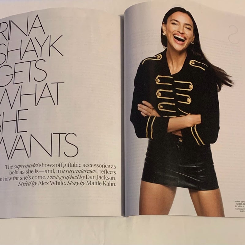 EllE Irina Shayk “Stars In Our First Look”Issue November 2023 Magazine + Lancôme & Versace Inserts 