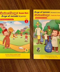(Lot of 2) Curious George - Bilingual English/Spanish Editions