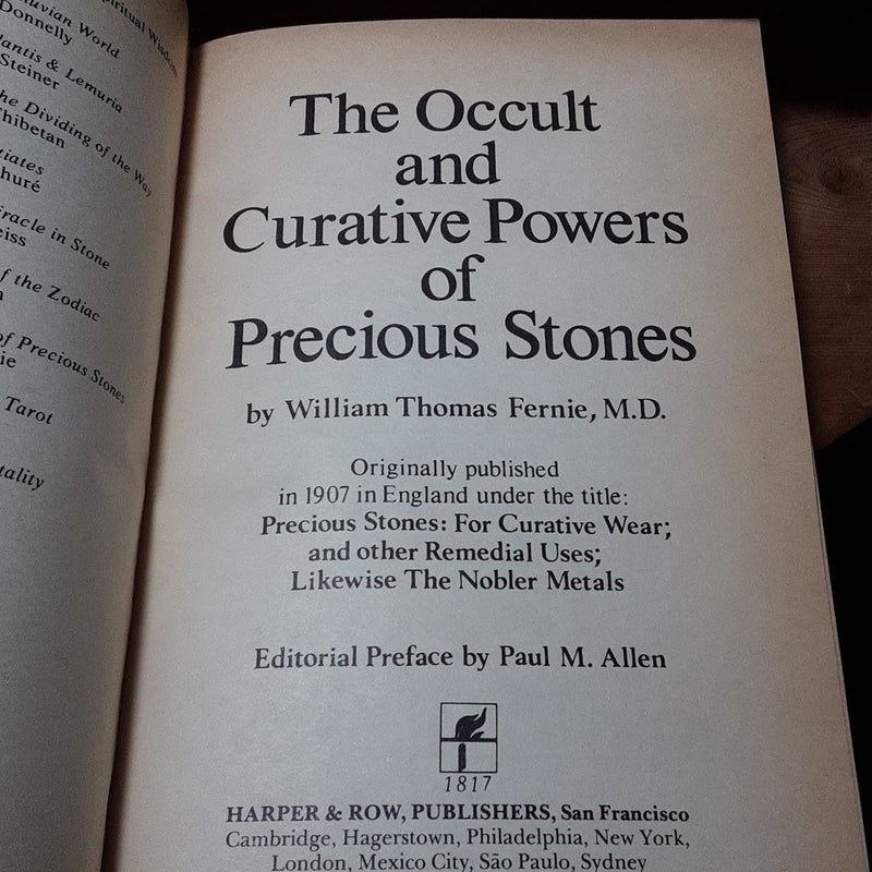 The Occult and Curative Powers of Precious Stones