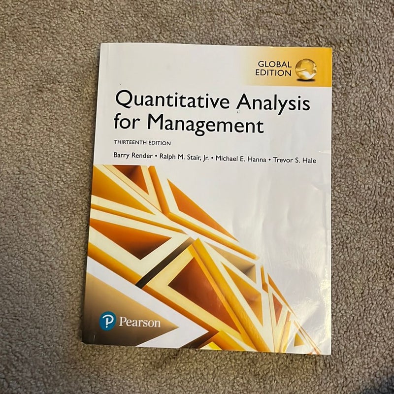 Quantitative Analysis for Management, Global Edition