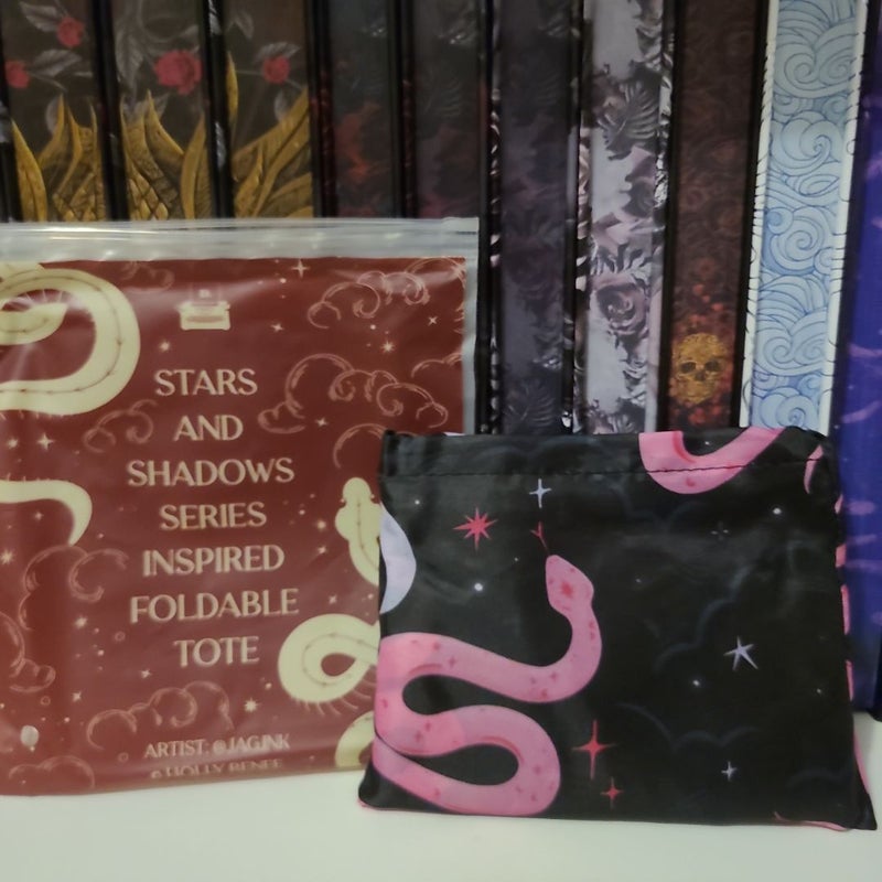 Bookish Box foldable tote inspired by Stars and Shadows Series 