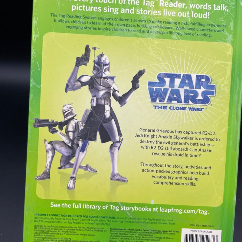 Leap Frog tag Star Wars the clone wars rescue in the sky