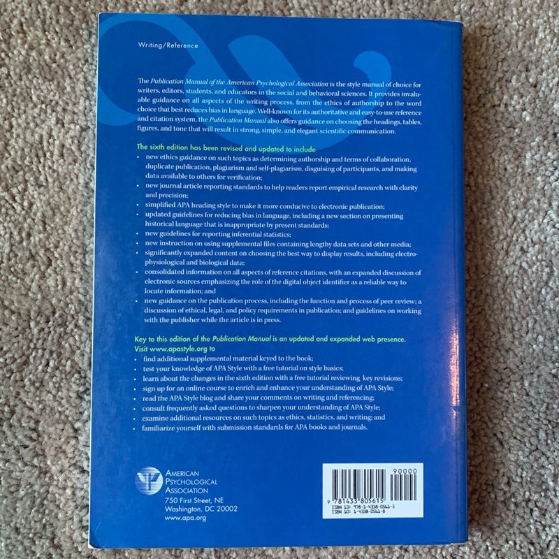 Publication Manual of the American Psychological Association