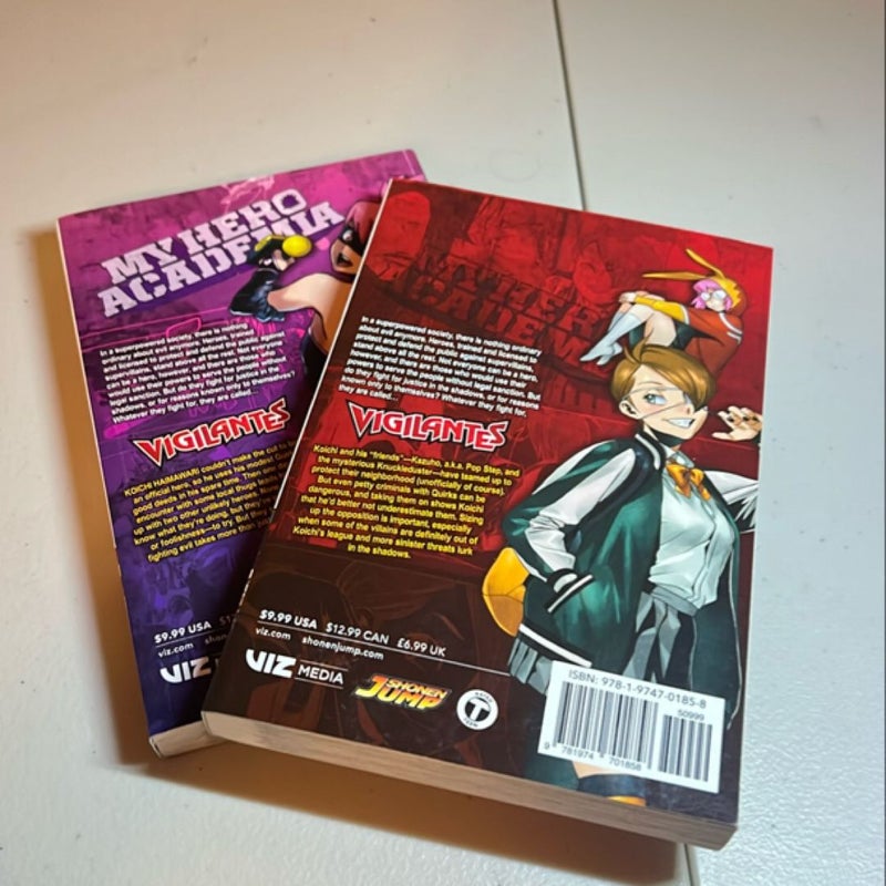 My Hero Academia: Vigilantes, Vol. 1 and Vol. 2