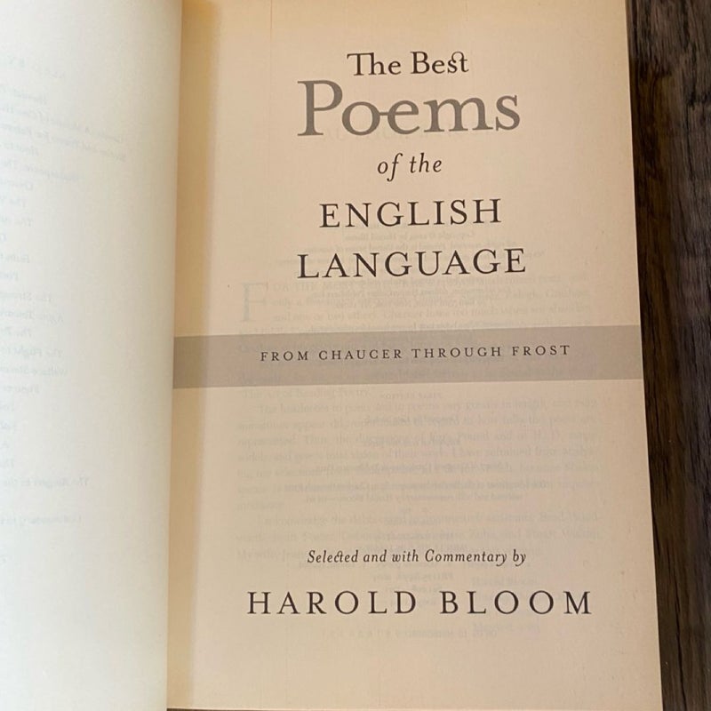 The Best Poems of the English Language