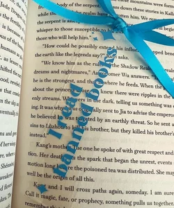 Blue “I read banned books” acrylic bookmark 