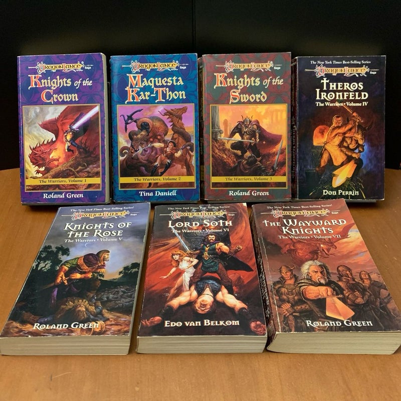 DragonLance: Complete Warriors Series 1-7 Set: Knights of the Crown, Maquesta Kar-Thon, Knights of the Sword, Theros Ironfeld, Knights of the Rose, Lord Soth, The Wayward Knights