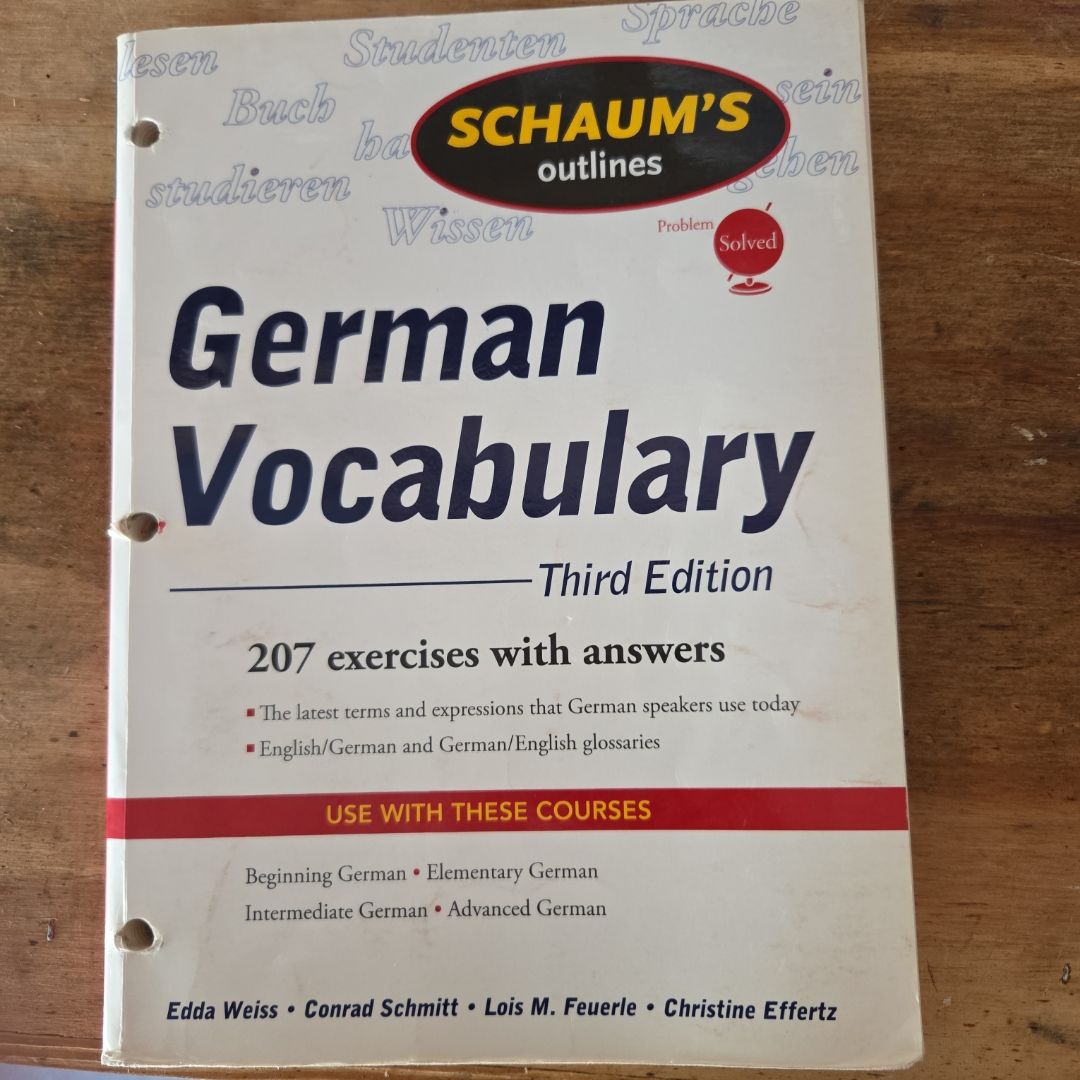 Schaum's Outline of German Vocabulary, 3ed