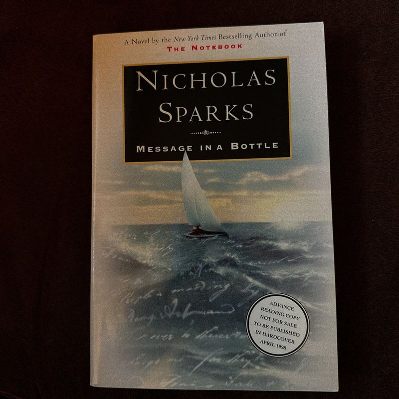 Message in a Bottle-advance reading copy