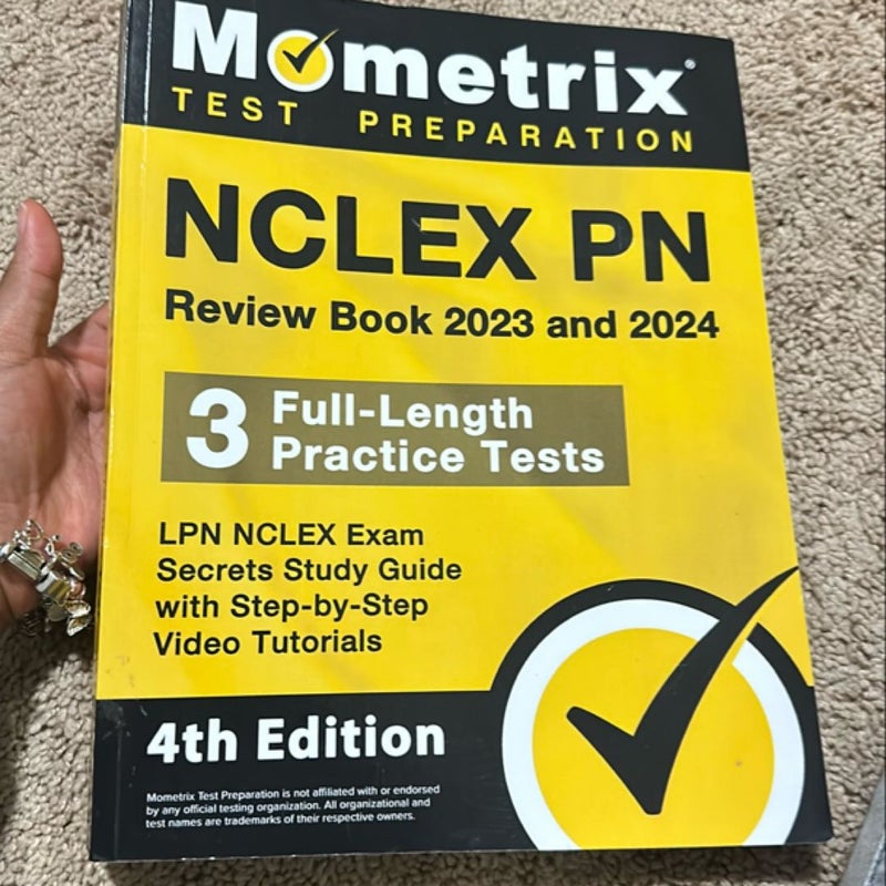 NCLEX PN Review Book 2023 and 2024 - 3 Full-Length Practice Tests, LPN NCLEX Exam Secrets Study Guide with Step-By-Step Video Tutorials