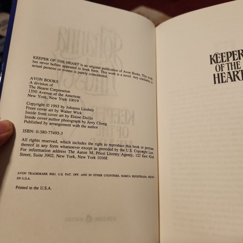 Keeper of the Heart HC 1st Edition