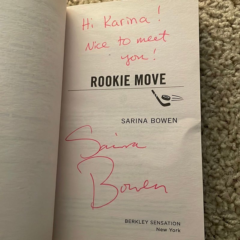 Rookie Move (signed by the author)