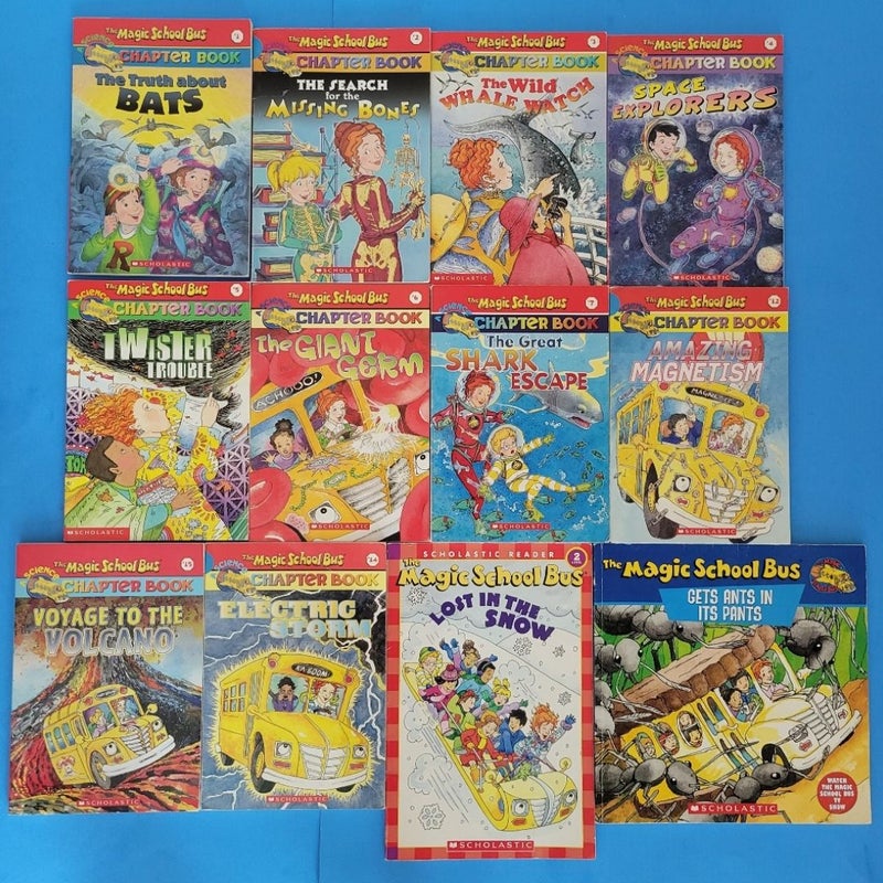 THE MAGIC SCHOOL BUS CHAPTER BOOKS #1-15 VINTAGE 1990s PBS TV SERIES SCHOLASTIC