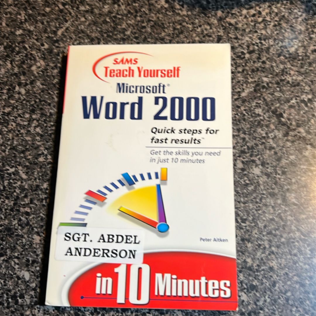 Teach Yourself Microsoft Word 2000 in 10 Minutes