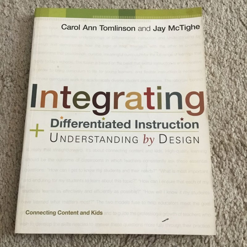 Integrating Differentiated Instruction and Understanding by Design