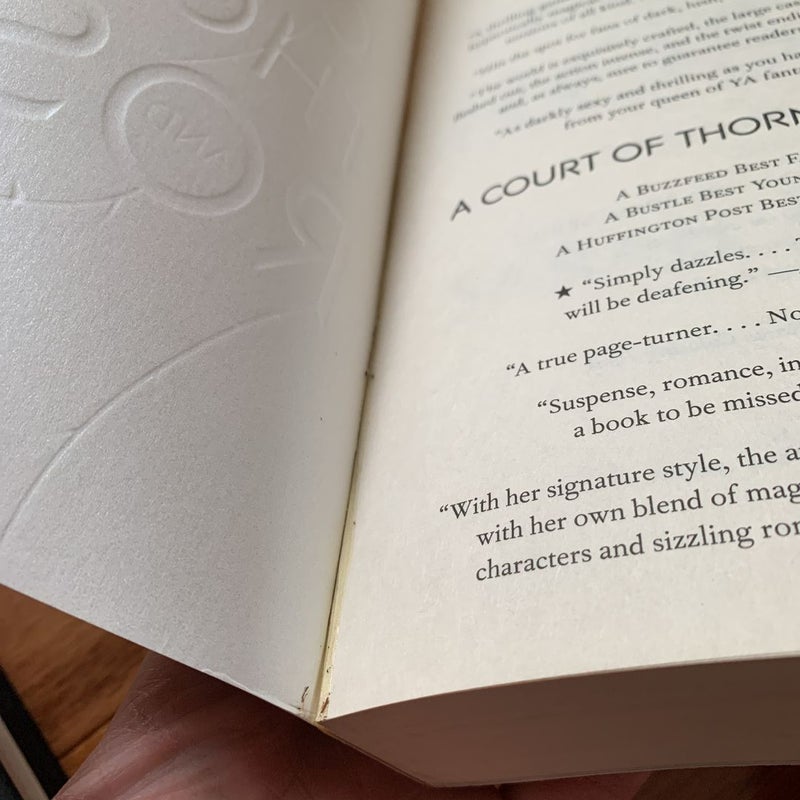 A Court of Thorns and Roses series original covers (three hardcover, 1 paperback)