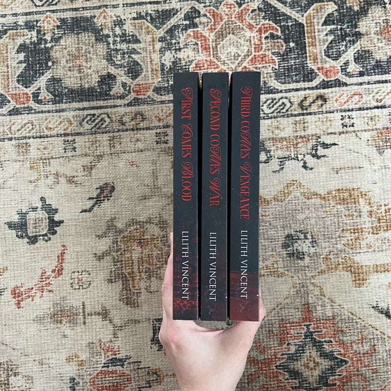 SIGNED Midnight Bookshelf Promised in Blood trilogy