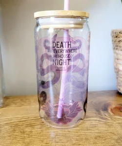 Illumicrate Serpent and the Wings of Night Glass Tumbler with silicone straw 