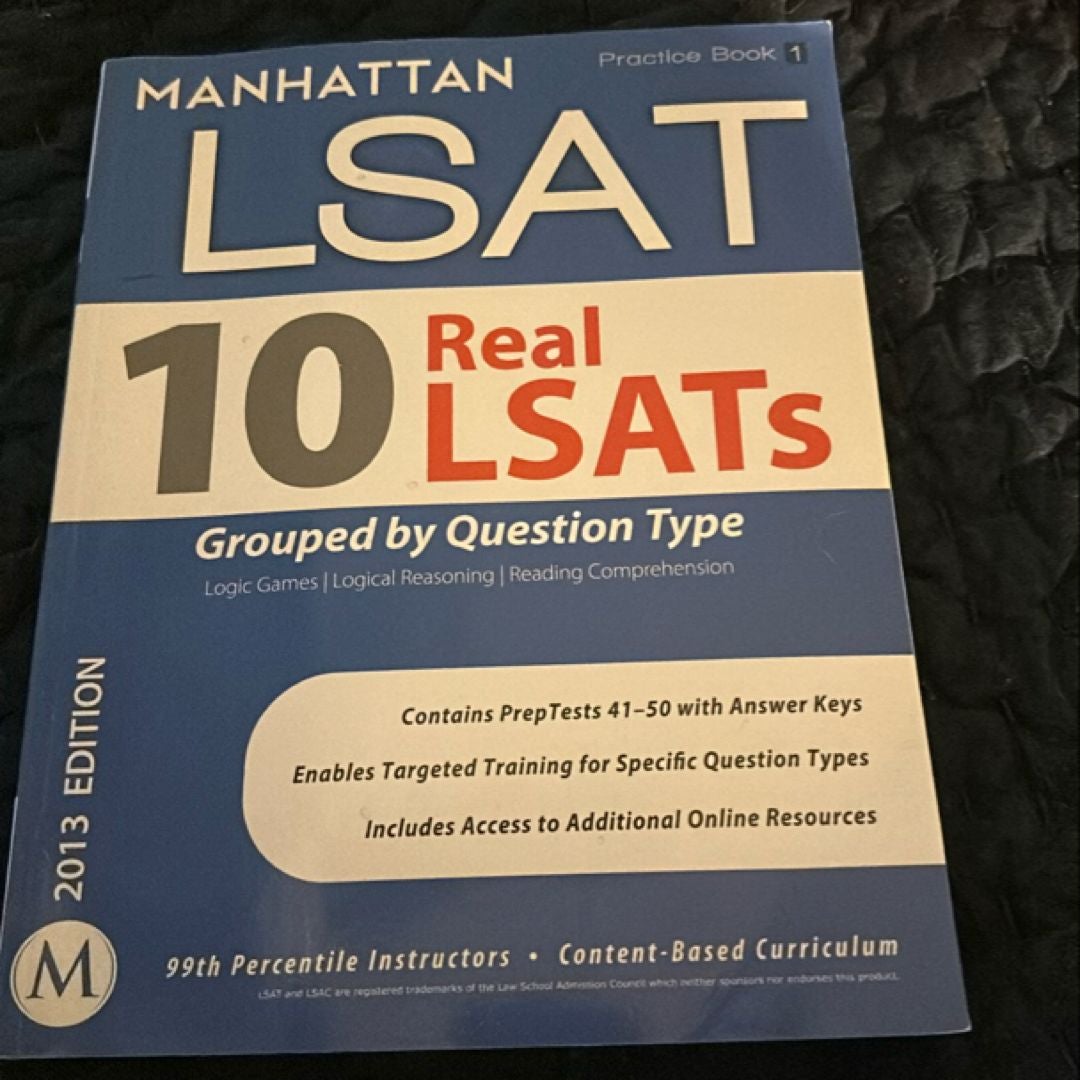 LSAT - 10 Real Lsats Grouped by Question Type