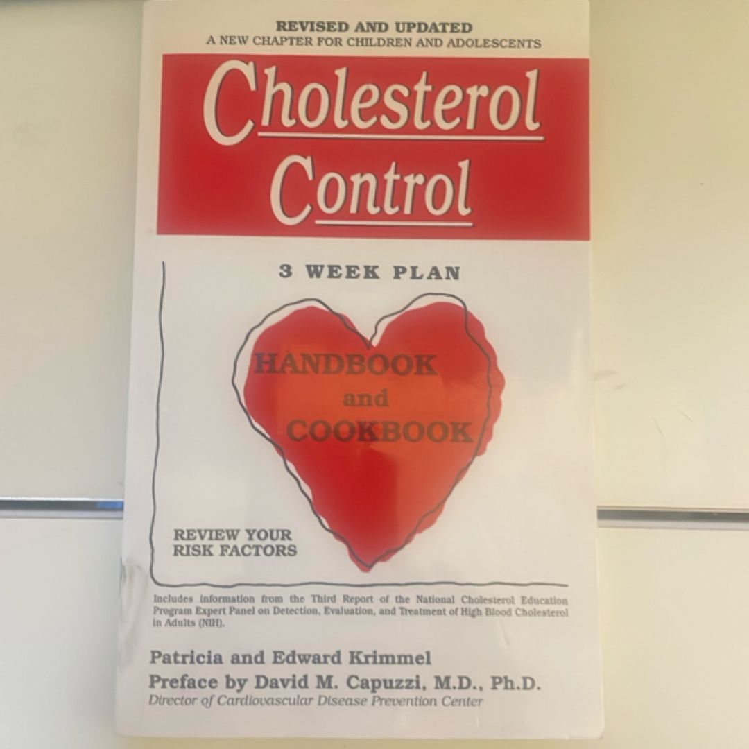 Cholesterol Control 3-Week Plan Handbook and Cookbook