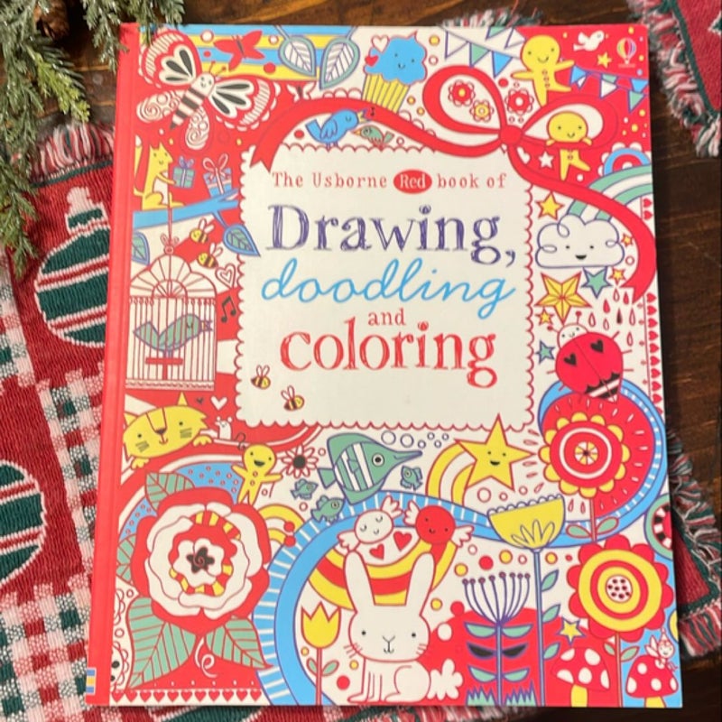 The Usborne Red book of Drawing, doodling and coloring