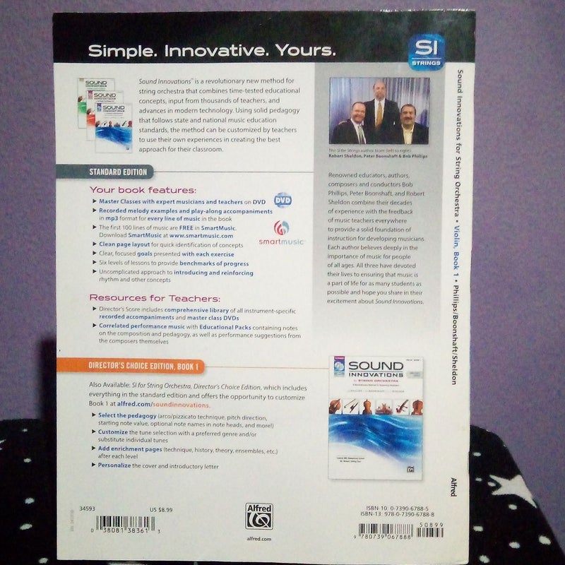 Sound Innovations for String Orchestra - Violin Book 1 with CDs