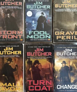 LOT OF (6) JIM BUTCHER: THE DRESDEN FILES #1-3, #10-12 1ST EDITION Urban Fantasy