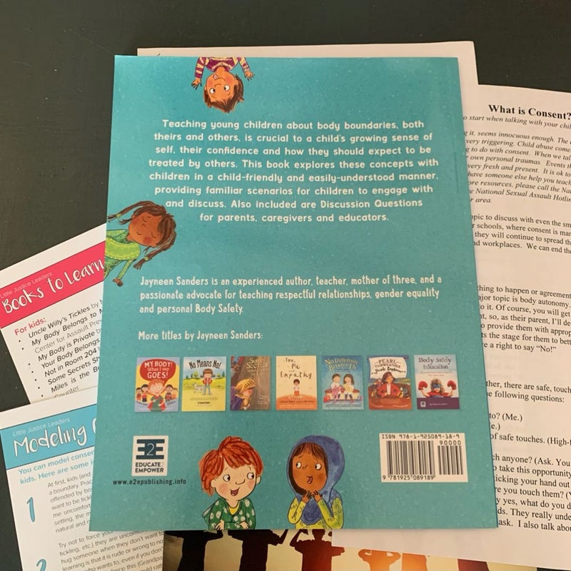 Let's Talk about Body Boundaries, Consent and Respect Little Justice Leaders Activity Pack