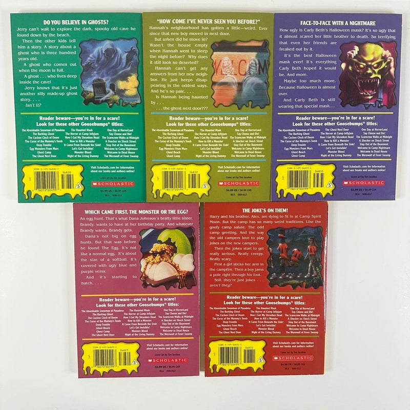 Goosebumps Book Bundle, 5 Books