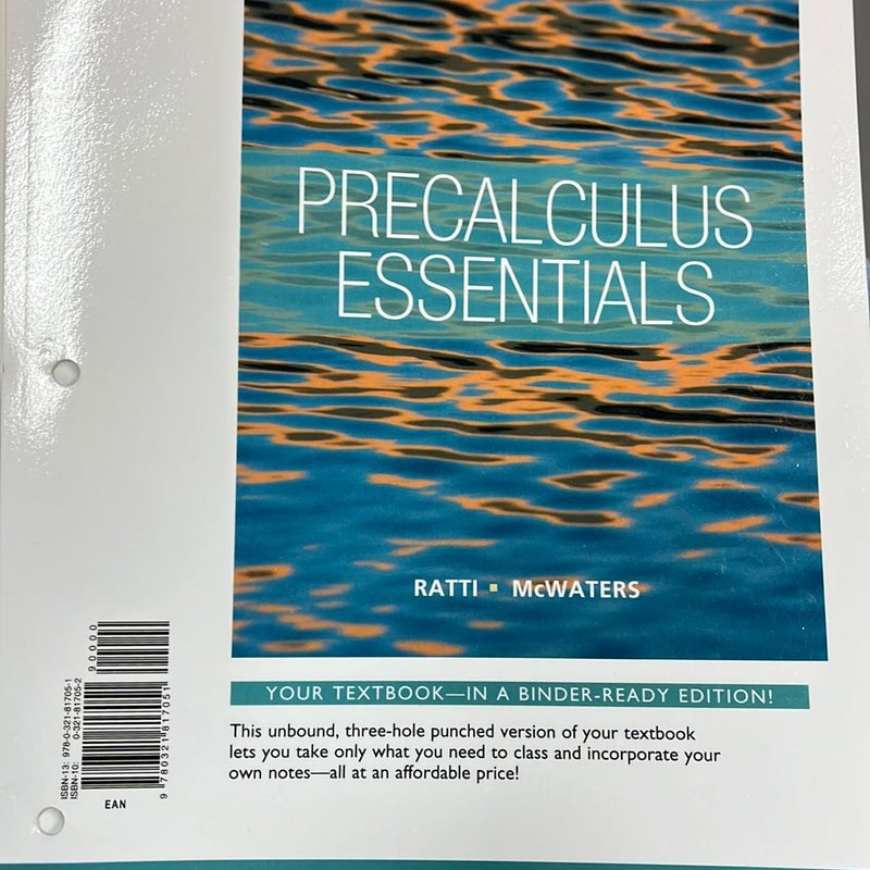 Precalculus Essentials, Books a la Carte Edition