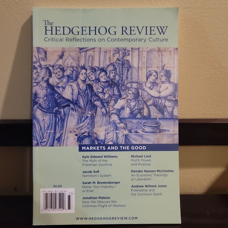 The Hedgehog Review-Fall 2023 Volume 25 Number 3