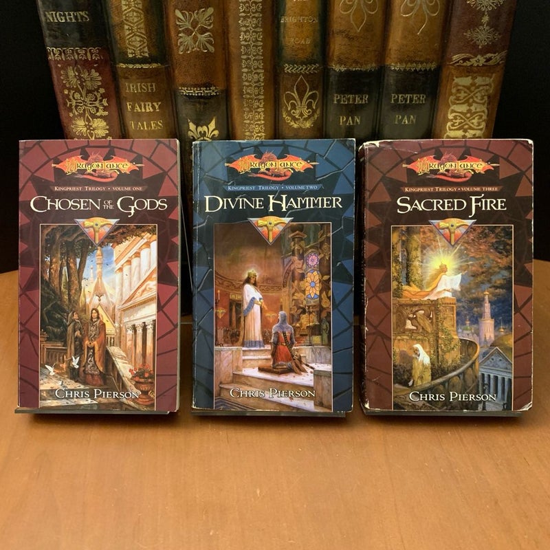 DragonLance: Complete Kingpriest Trilogy Set: Chosen of the Gods, Divine Hammer, Sacred Fire, All First Edition First Printing