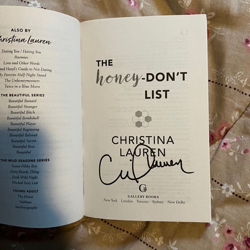 The honey-don’t list *SIGNED OG COVER*