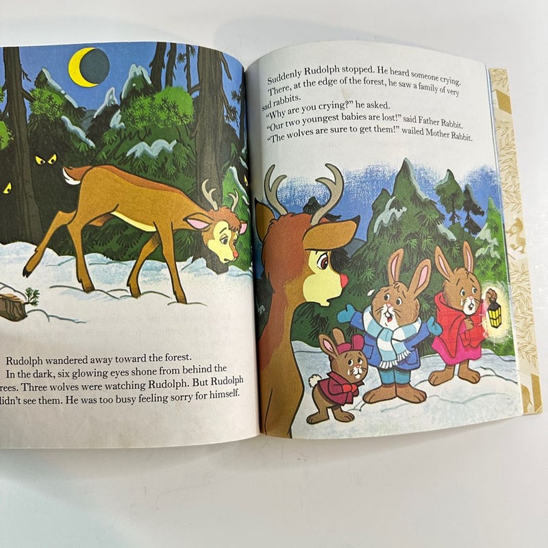 Rudolph The Red-Nosed Reindeer Shines Again-Little Golden Book 1982