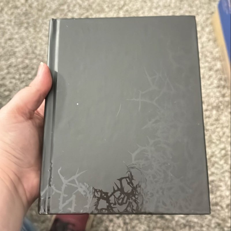 Maleficent hardcover book with black sprayed edges