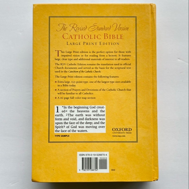 Revised Standard Version Catholic Bible Large Print