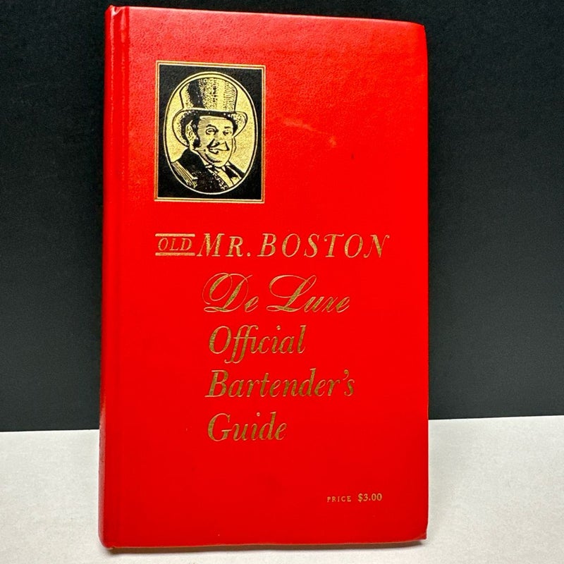 1960 Old Mr. Boston De Luxe Official Bartender's Guide Hardcover Book 16th Print