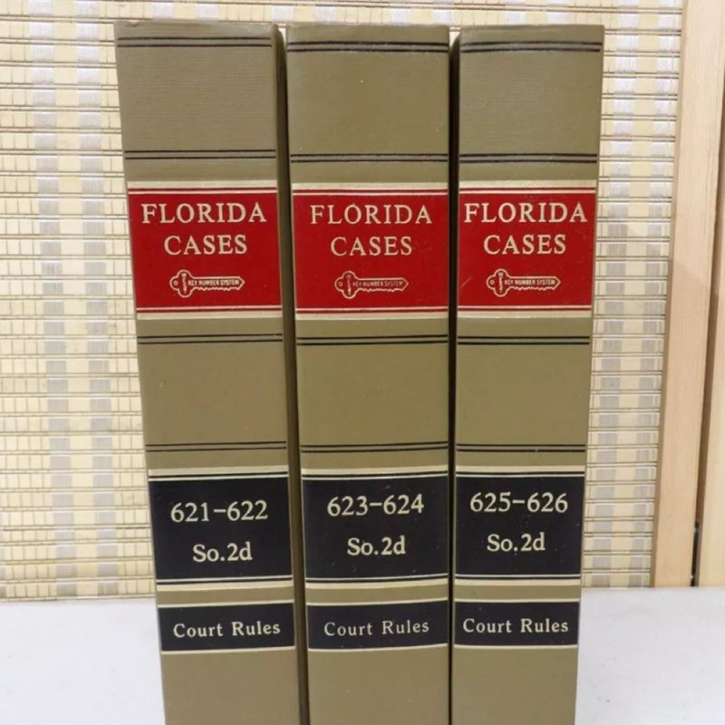 3 Florida Case 2D Series Law Books  (621-626)