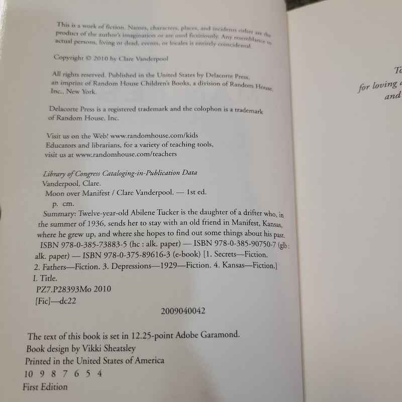 Moon over Manifest (First Edition)