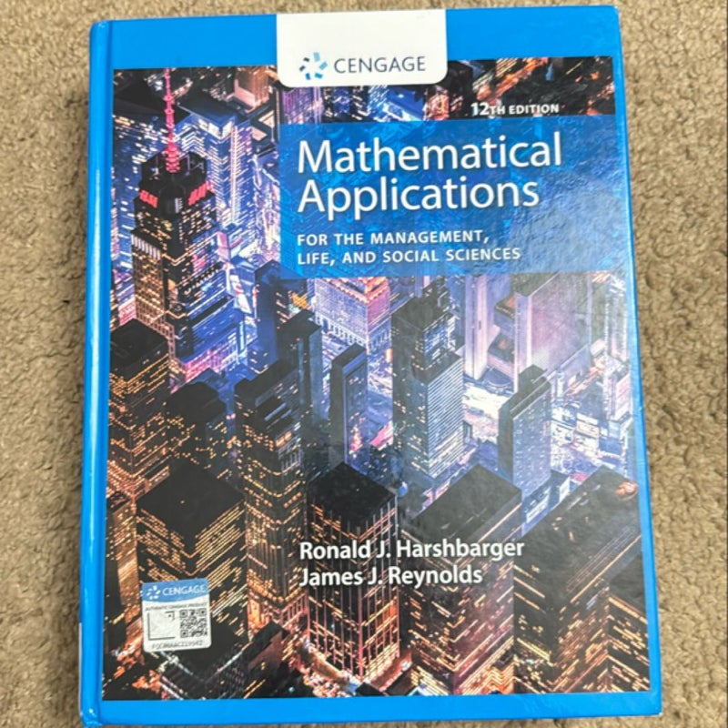 Mathematical Applications for the Management, Life, and Social Sciences