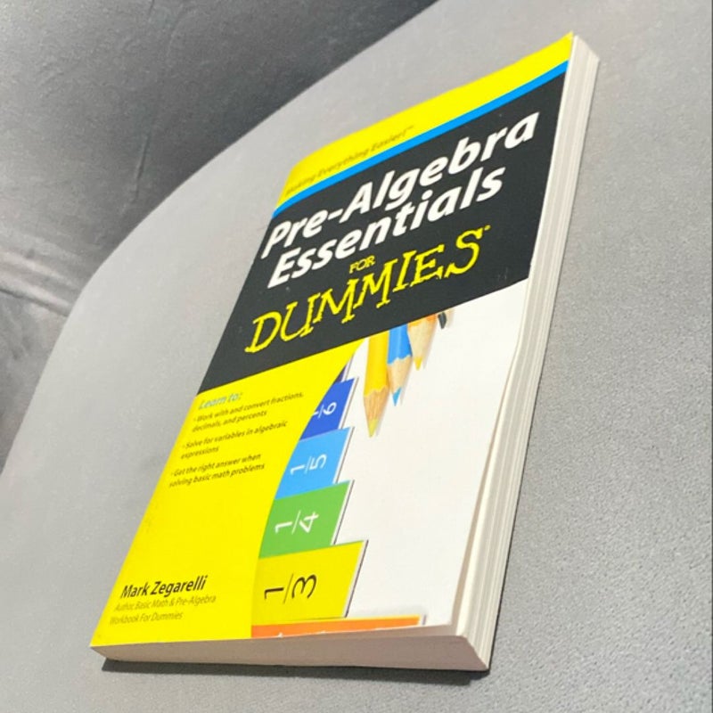 Pre-Algebra Essentials for Dummies