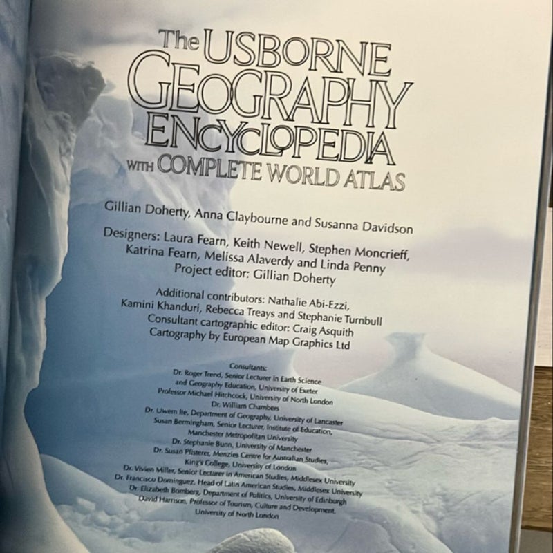 The Usborne Georgraphy Encyclopedia with Complete World Atlas
