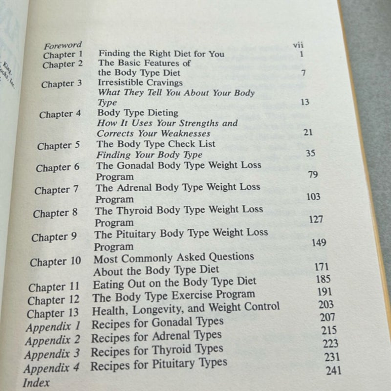 Dr. Abravanel's Body Type Diet and Lifetime Nutrition Plan