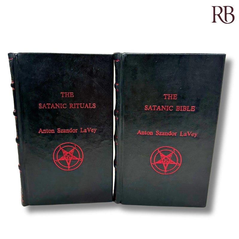 The Satanic Bible & Satanic Rituals by Anton Szandor LaVey - Leather-Bound Collection