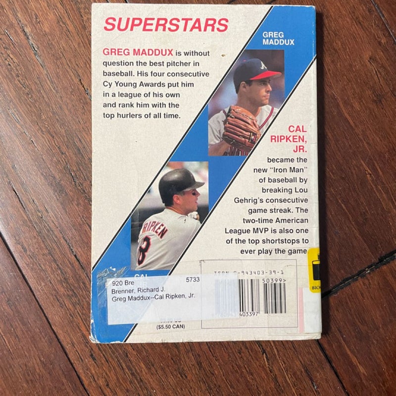 Greg Maddux and Cal Ripken Jr Baseball Book 1996