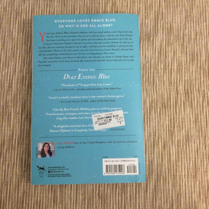 Dear Emmie Blue by Lia Louis – Mrs Cooke's Books