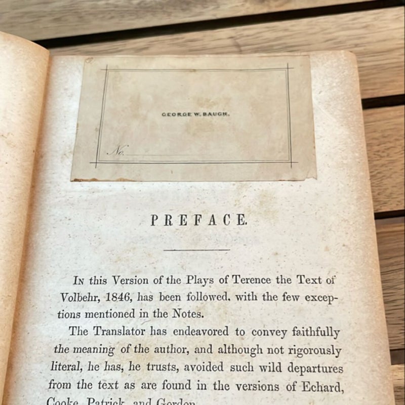 The Comedies of Terence (1859)